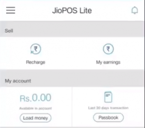 jiopos lite app load money