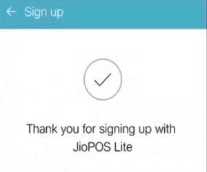 jiopos lite registeration completed